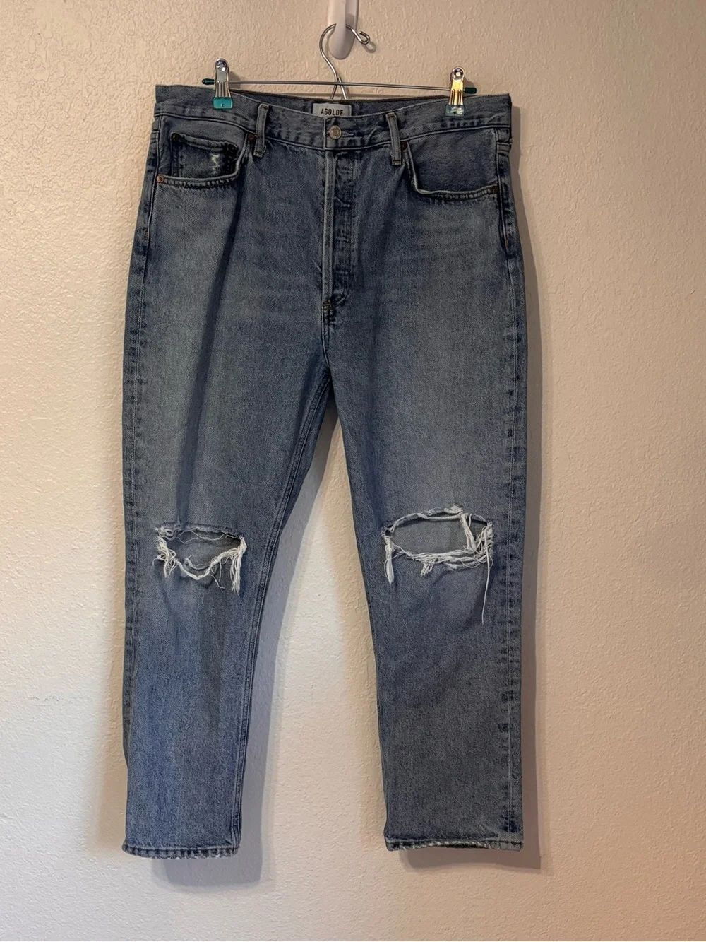 AGOLDE Riley High Rise Straight Crop Jeans Size 32